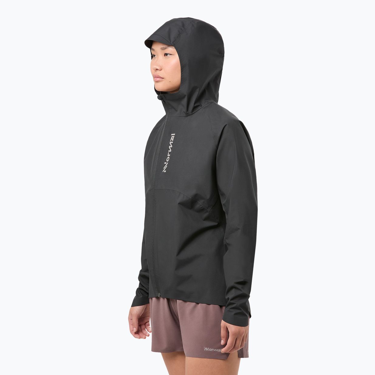 Giacca da corsa da donna NNormal Trail Rain nero 4