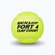 Palline da tennis Dunlop Fort Clay Court 4 pezzi giallo 601318 3