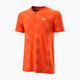 Maglietta da tennis da uomo Wilson PWR SMLS Henley III arancione WRA804501