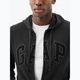 GAP Heritage French Terry Fullzip Logo felpa uomo grigio antracite heather 4