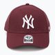 47 Brand MLB New York Yankees MVP SNAPBACK berretto da baseball marrone scuro 4