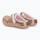 Crocs Classic Clog foderato di glitter oro/rosa infradito per bambini 4