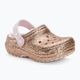 Crocs Classic Clog foderato di glitter oro/rosa infradito per bambini 2
