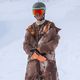 Pantaloni da snowboard Oakley TC Gunn RC Bib 3.0 marrone con stampa a nuvole da uomo 18