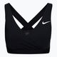 Reggiseno Nike Swoosh nero/bianco per il fitness e l'allattamento