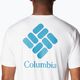 Camicia da trekking Columbia Tech Trail Graphic uomo, erica bianca/scarpa con logo 3