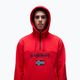 Felpa da uomo Napapijri Burgee Half Zip Hooded 2.0 rosso goji 4