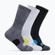 HOKA Crew Run Sock 3 calze da corsa bianche/nere/grigie