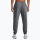 Pantaloni da allenamento maschili Under Armour Essential Fleece Joggers grigio medio melange/bianco 3