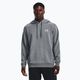 Felpa con cappuccio Under Armour Essential Fleece da uomo grigio pece medio/bianco