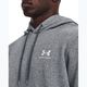 Felpa con cappuccio Under Armour Essential Fleece da uomo grigio pece medio/bianco 4