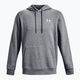 Felpa con cappuccio Under Armour Essential Fleece da uomo grigio pece medio/bianco 5