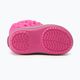 Crocs Winter Puff Bambini stivali da neve rosa elettrico/grigio chiaro 4