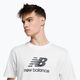 T-shirt New Balance Essentials Stacked Logo bianca da uomo 4