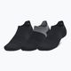 Calzini da corsa Under Armour Dry Run Lite No Show da uomo 3 paia nero/nero/riflettente