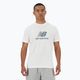 T-shirt New Balance Uomo con logo impilato, bianco