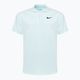 Polo Nike Court Dri-Fit da uomo, tinta unita, blu ghiacciaio/nero