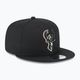 Cappello New Era Split Logo 9Fifty Milwaukee Bucks nero