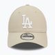 Cappello da baseball New Era Side Patch 9Forty Los Angeles Dodgers da uomo, beige chiaro 2
