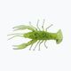 Relax Crawfish 2 Esca in gomma laminata 4 pezzi chartreuse/nero jumbo glitter/bianco