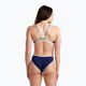 Costume intero donna arena One Double Cross Back One Piece navy/bianco/argento 5