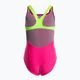 Costume intero da bambino arena Swim Pro Back Logo freak rosa/verde tenue 2