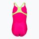 Costume intero da bambino arena Swim Pro Back Logo freak rosa/verde tenue 5
