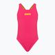 Costume intero Arena Team Swim Tech Solid freak rosa/verde tenue per bambino