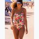 Costume intero donna ROXY Printed Beach Classics Lace UP antracite palm song s 9