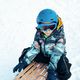 Occhiali da sci Alpina Piney blu opaco/arancione per bambini 5