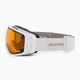 Occhiali da sci Alpina Double Jack Mag Q-Lite bianco lucido/nero specchiato 4