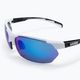 UVEX Sportstyle 114 Set di occhiali da sole bianco nero opaco/blu specchiato/arancione trasparente 5