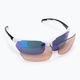 UVEX Sportstyle 114 Set di occhiali da sole bianco nero opaco/blu specchiato/arancione trasparente 6