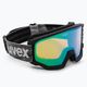 UVEX Athletic occhiali da sci FM 2021 nero opaco/verde specchio lasergold lite
