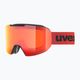 UVEX Evidnt Attract CV occhiali da sci nero opaco/rosso specchiato/arancio/chiaro