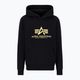 Felpa Alpha Industries Basic Carbon Hoody nero/oro da uomo 3