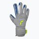 Reusch Attrakt Freegel Silver Finger Support Guanti da portiere grigio vapore/giallo sicurezza/blu scuro 6