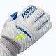 Reusch Attrakt Silver Roll Finger guanti da portiere per bambini grigio vapore/giallo sicurezza/blu scuro 3