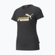 PUMA ESS+ Metallic Logo Tee donna puma nero/oro foll 4