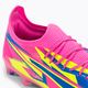 Scarpe da calcio da uomo PUMA Ultra Ultimate Energy FG/AG rosa luminoso/ultra blu/giallo allerta 8