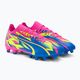 PUMA Ultra Match Energy FG/AG scarpe da calcio da uomo rosa luminoso/giallo allerta/ultra blu 4