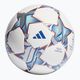 adidas UCL League 23/24 calcio bianco / argento metallico / ciano brillante / blu reale dimensioni 4