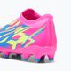 Scarpe da calcio per bambini PUMA Ultra Match LL Energy FG/AG rosa luminoso/ultra blu/giallo allerta 14
