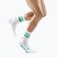 CEP Miami Vibes 80's calzini da corsa a compressione da uomo bianco/verde acqua 2