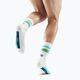 CEP Miami Vibes 80's calzini da corsa a compressione da uomo bianco/verde acqua 3