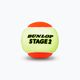 Palline da tennis per bambini Dunlop Stage 2 3 pezzi arancio/giallo 601339 3