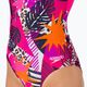 Speedo costume intero donna Allover U-Back leaf true navy/fluo pink/salso 8