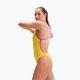 Costume intero Speedo Solid Vback giallo/rosa per donna 4