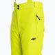 Pantaloni da sci per bambini 4F JSPMN001 verde canarino 5