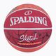 Spalding schizzo Dribble basket rosso / bianco dimensioni 7 4